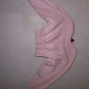 Pink Cropped Sweatshirt